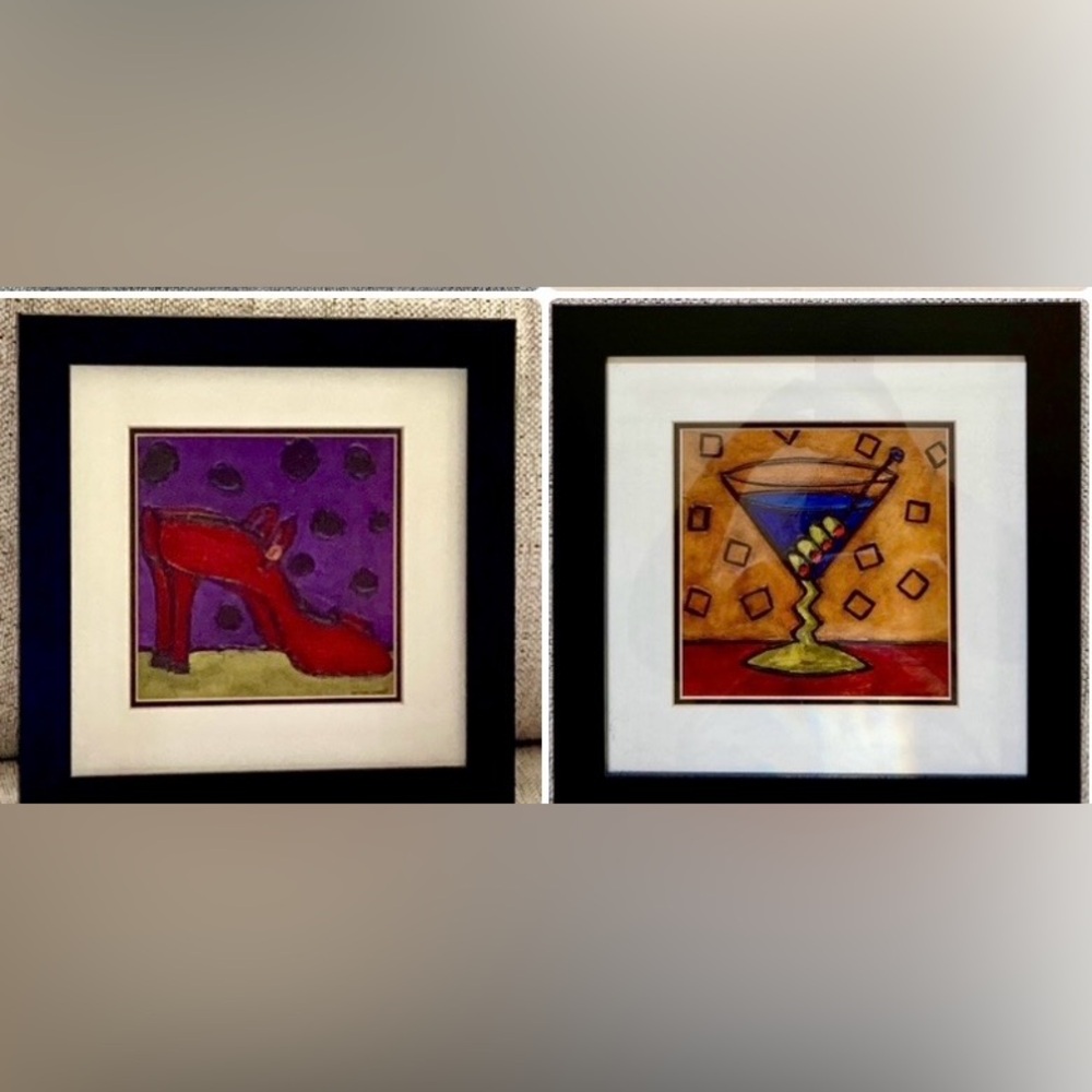 Carolyn Oltman Art
2 Framed Pieces
"Le Martini Bleu"
“My Red Shoes”